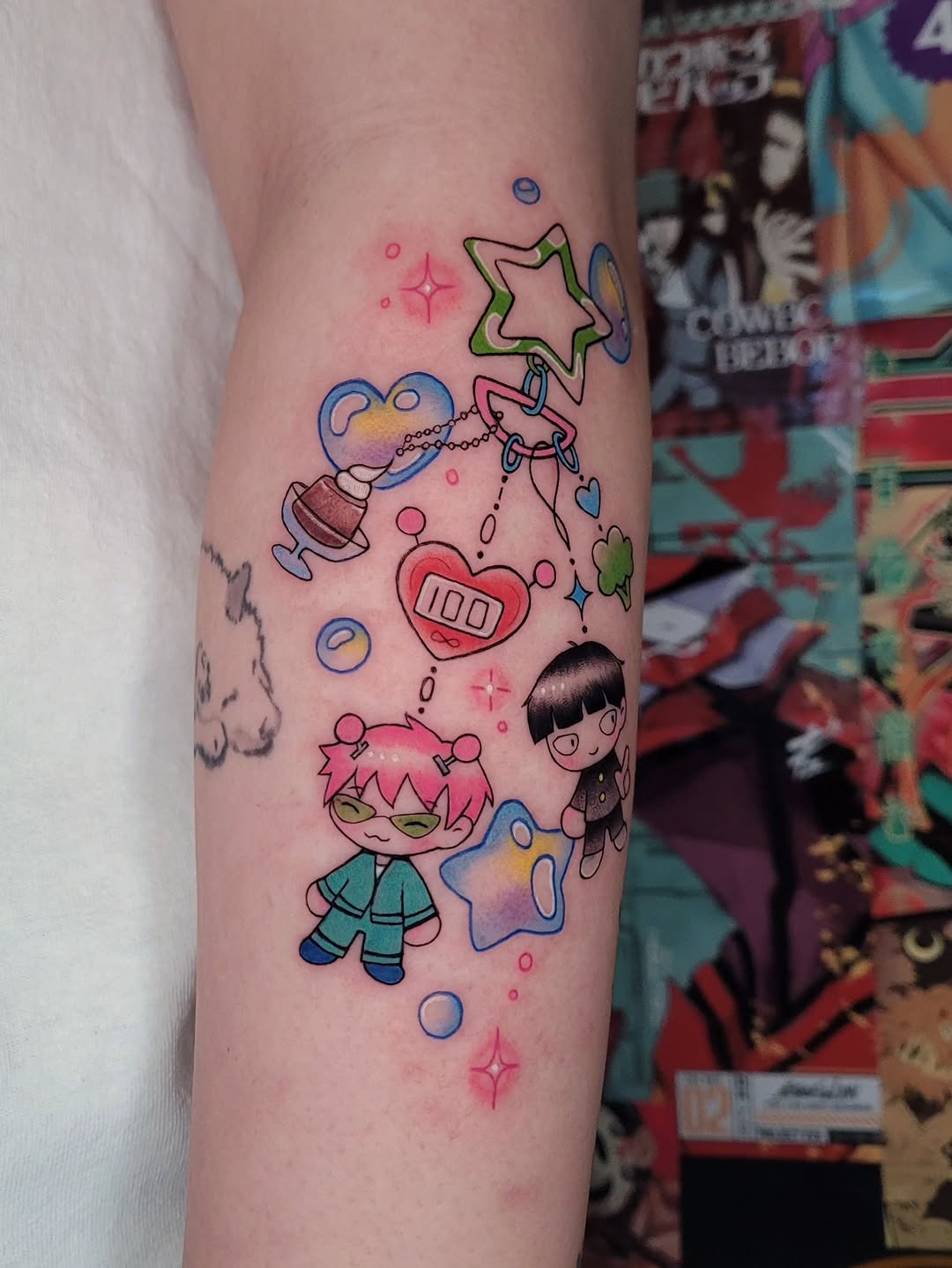 Tattoo by @oat.miilku — anime, illustrative