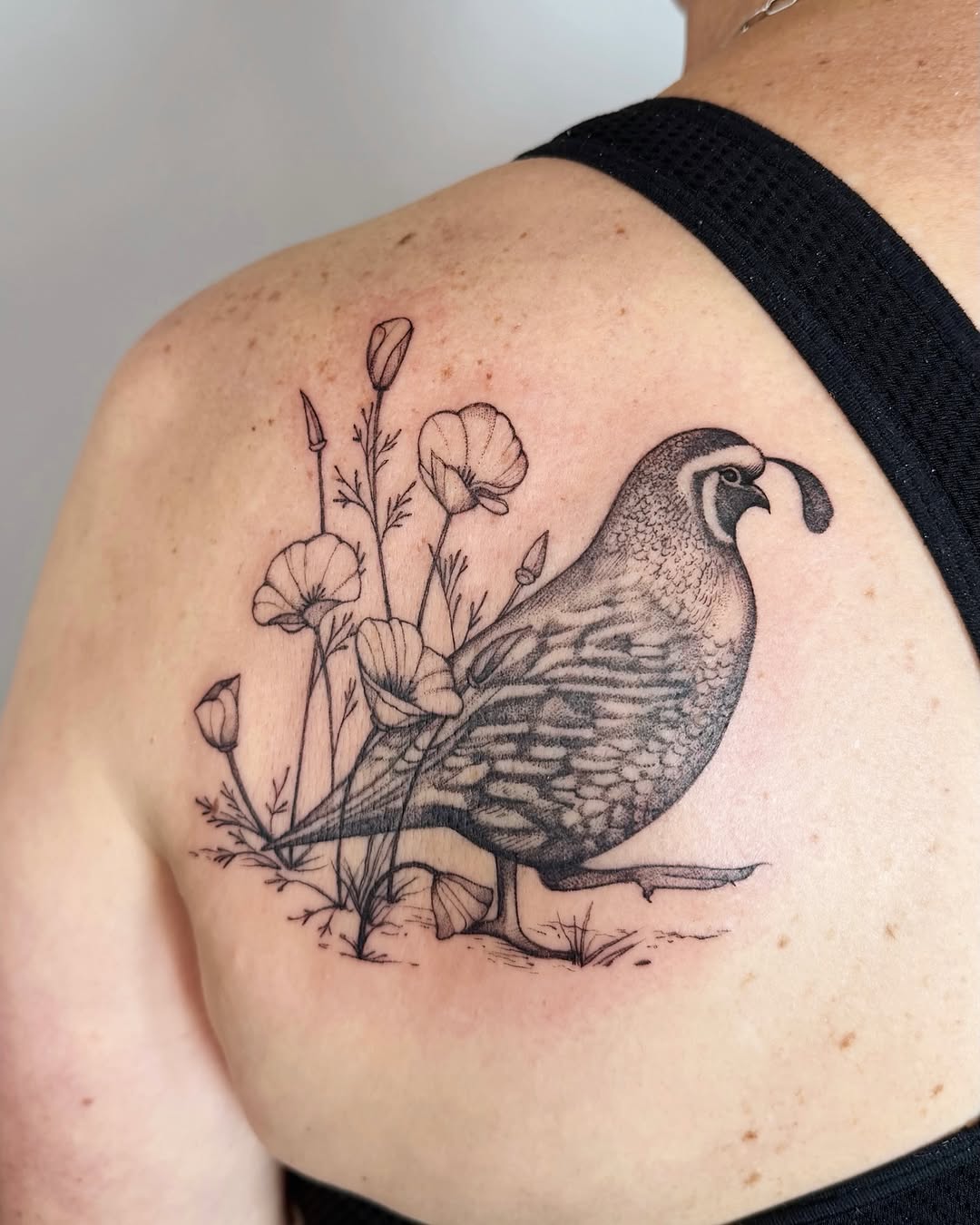 Tattoo by @fennec.fox.tats — illustrative, black_and_grey