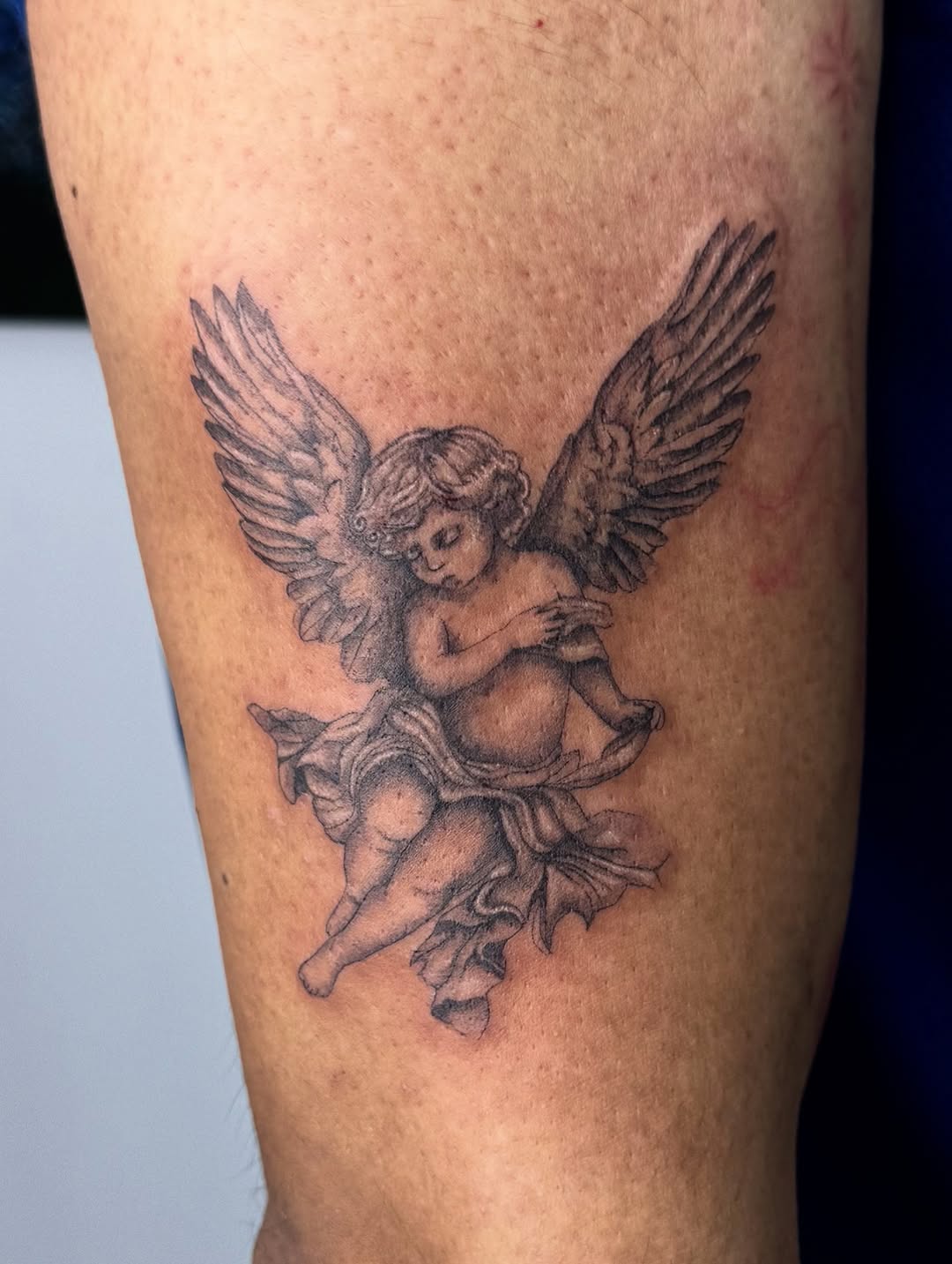 Tattoo by @sabinatattoos — realism, black_and_grey