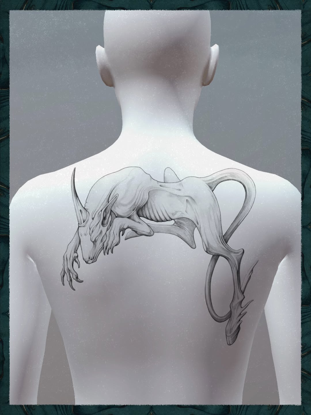 Tattoo by @carolineraer — dark_realism, black_and_grey