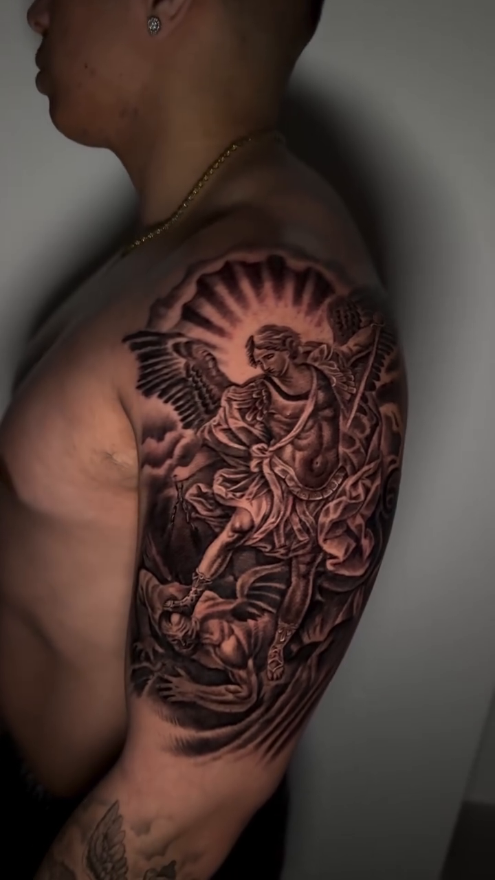Tattoo by @fernandito.ink — realism, black_and_grey