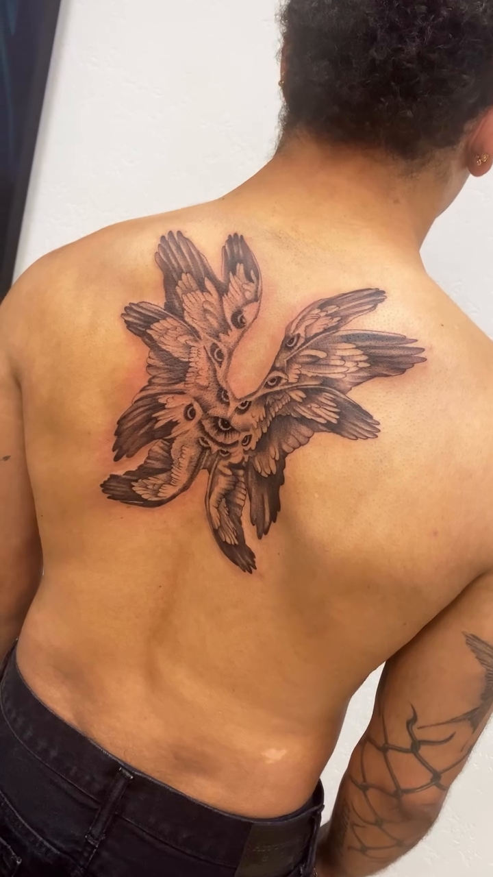Tattoo by @cody.tatts — dark_realism, black_and_grey