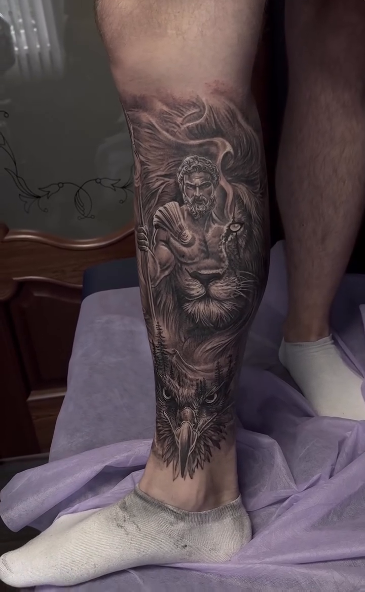 Tattoo by @sashaenaken — realism, black_and_grey