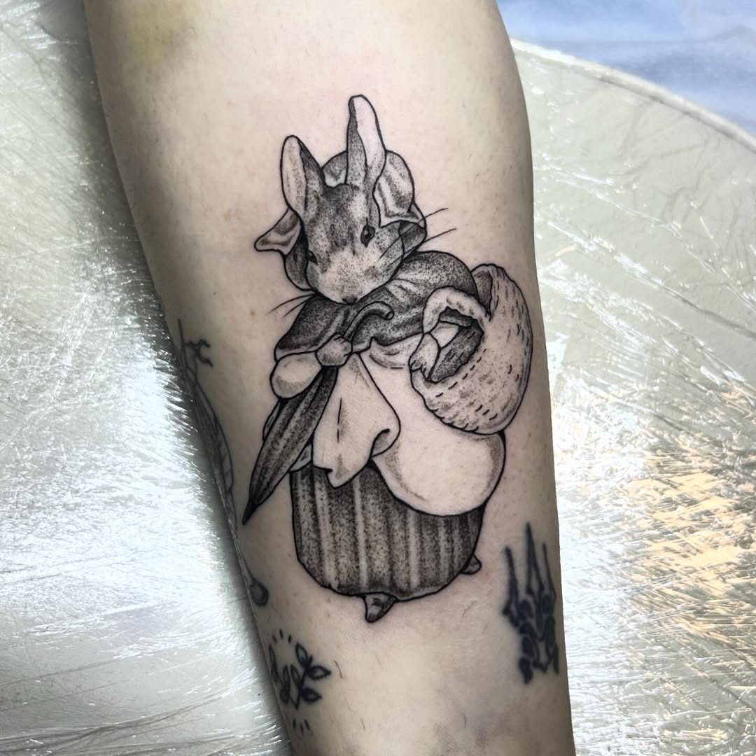 Tattoo by @nikkipowertattoo — illustrative, black_and_grey