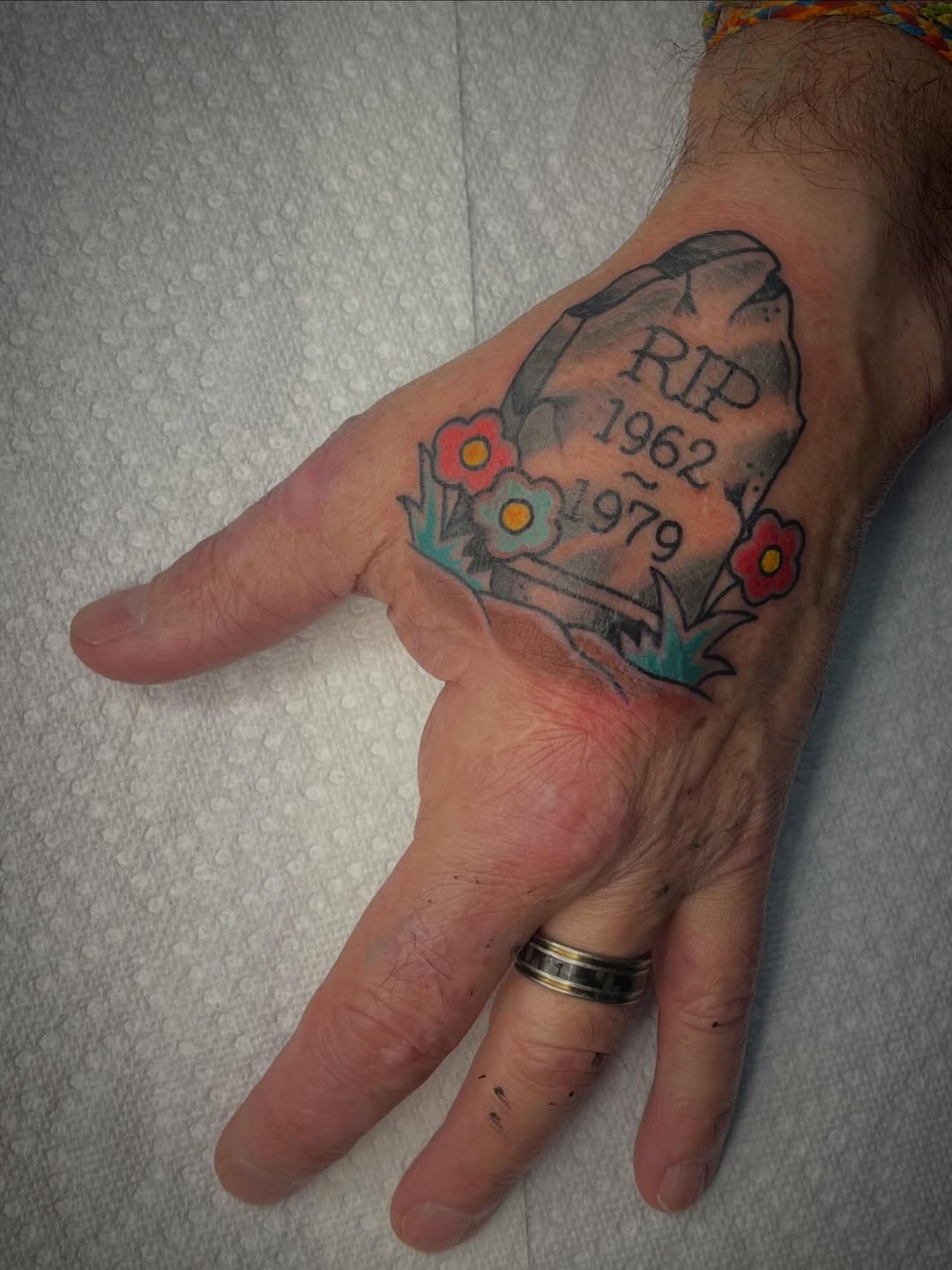 Tattoo by @electric.gator — american_traditional, lettering_script