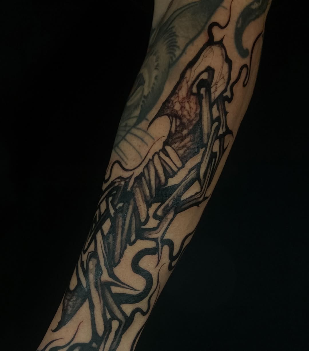 Tattoo by @baptism_black — dark_realism, blackwork