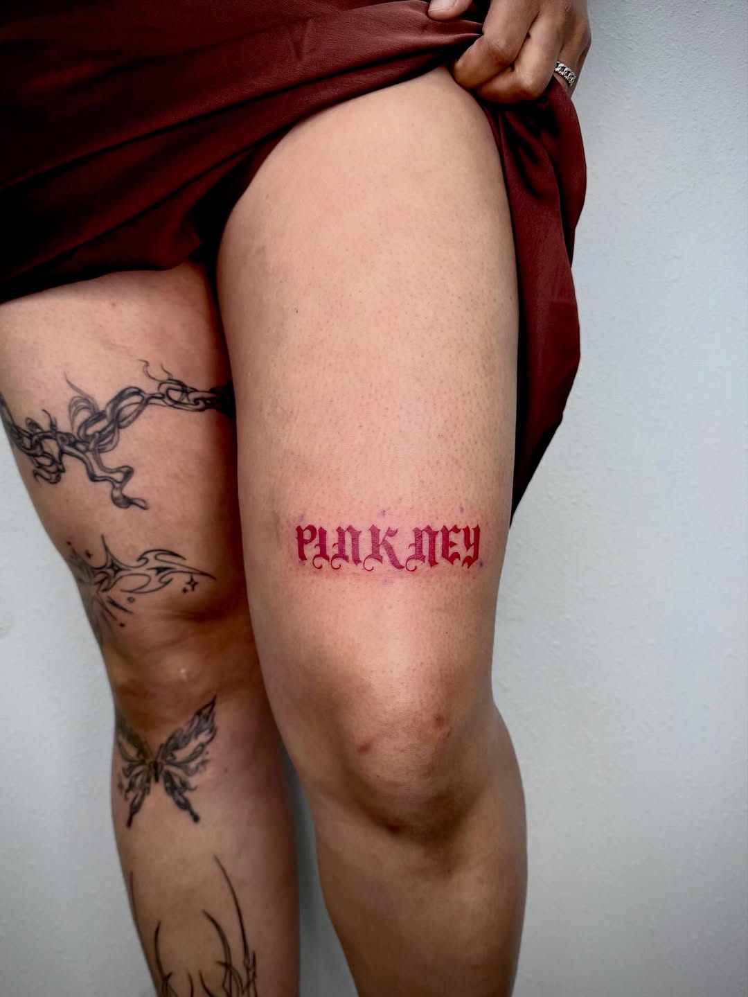 Tattoo by @skylar_tattoo — lettering_script