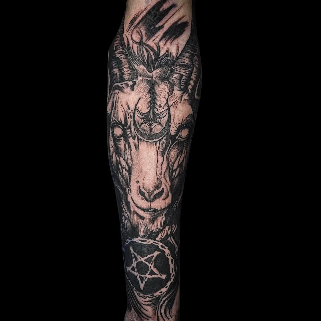 Tattoo by @powetattoos — dark_realism, black_and_grey