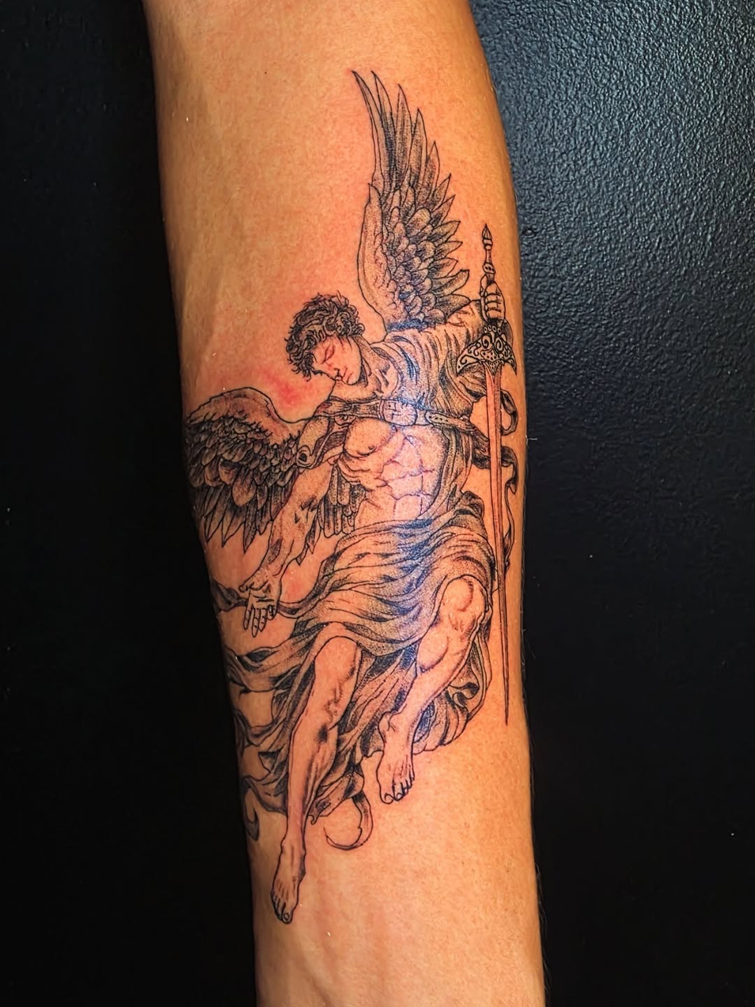 Tattoo by @lucidvisiontattoos — realism, black_and_grey