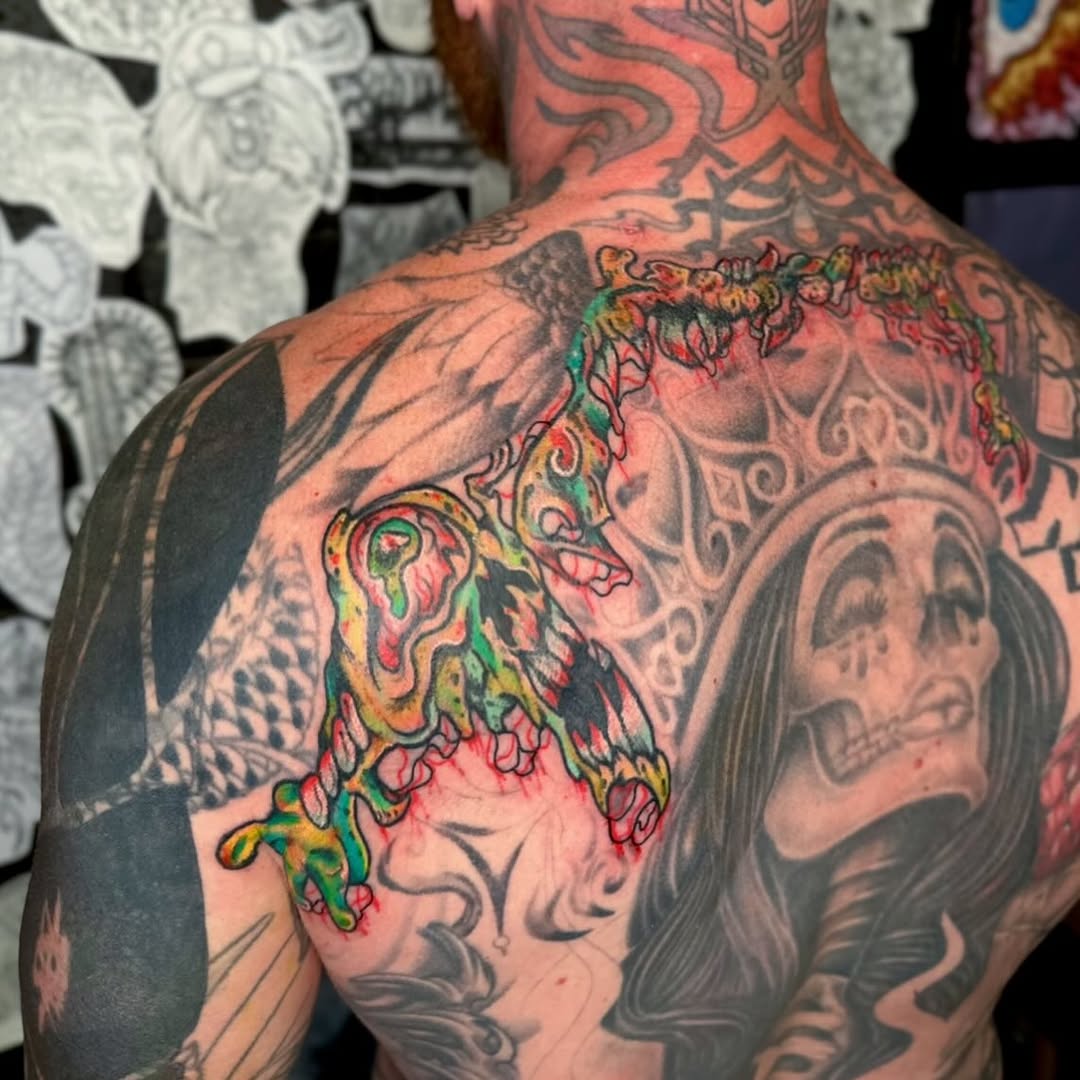 Tattoo by @wizardspire — trash_polka, new_school