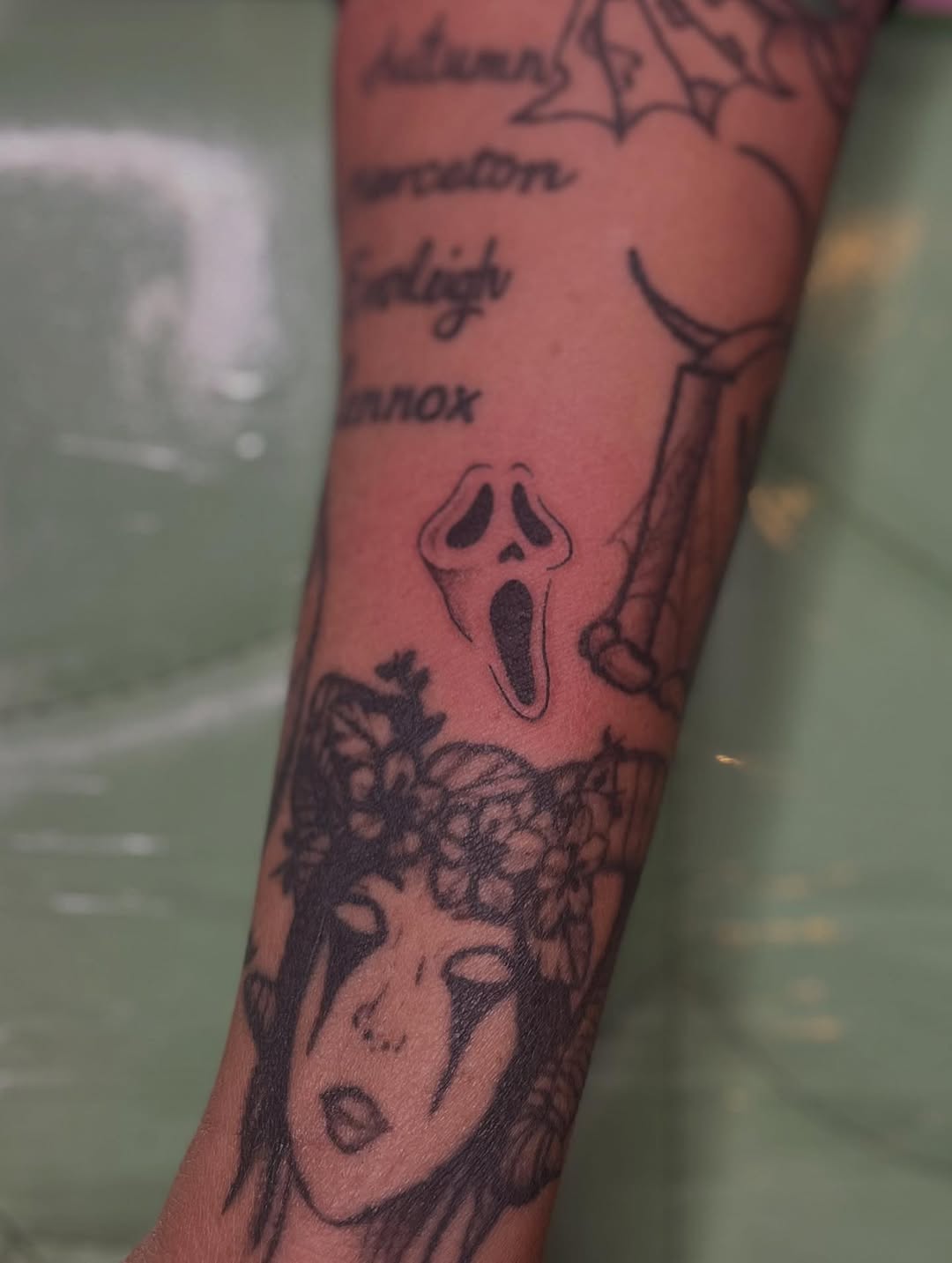 Tattoo by @lovebugtattoos โ illustrative, blackwork