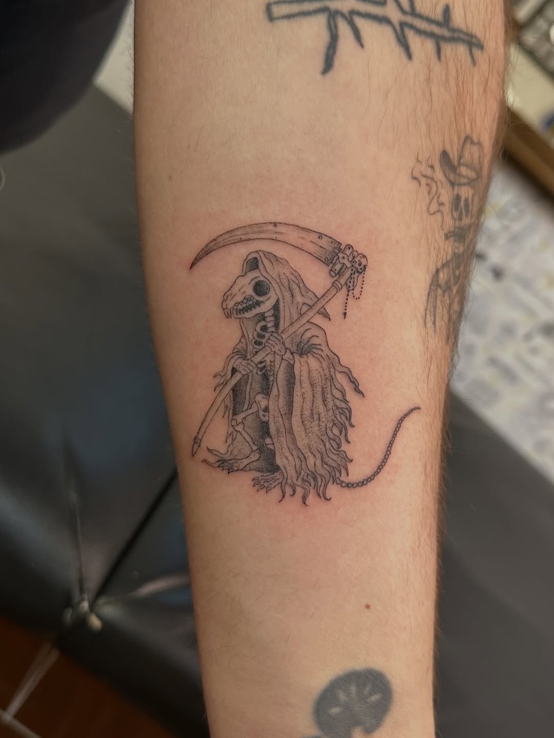 Tattoo by @piccolino_tattoo — black_and_grey