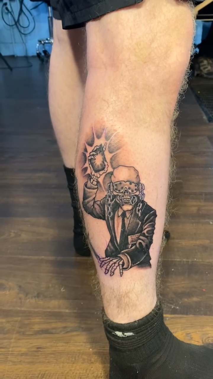 Tattoo by @chumdad1 — black_and_grey