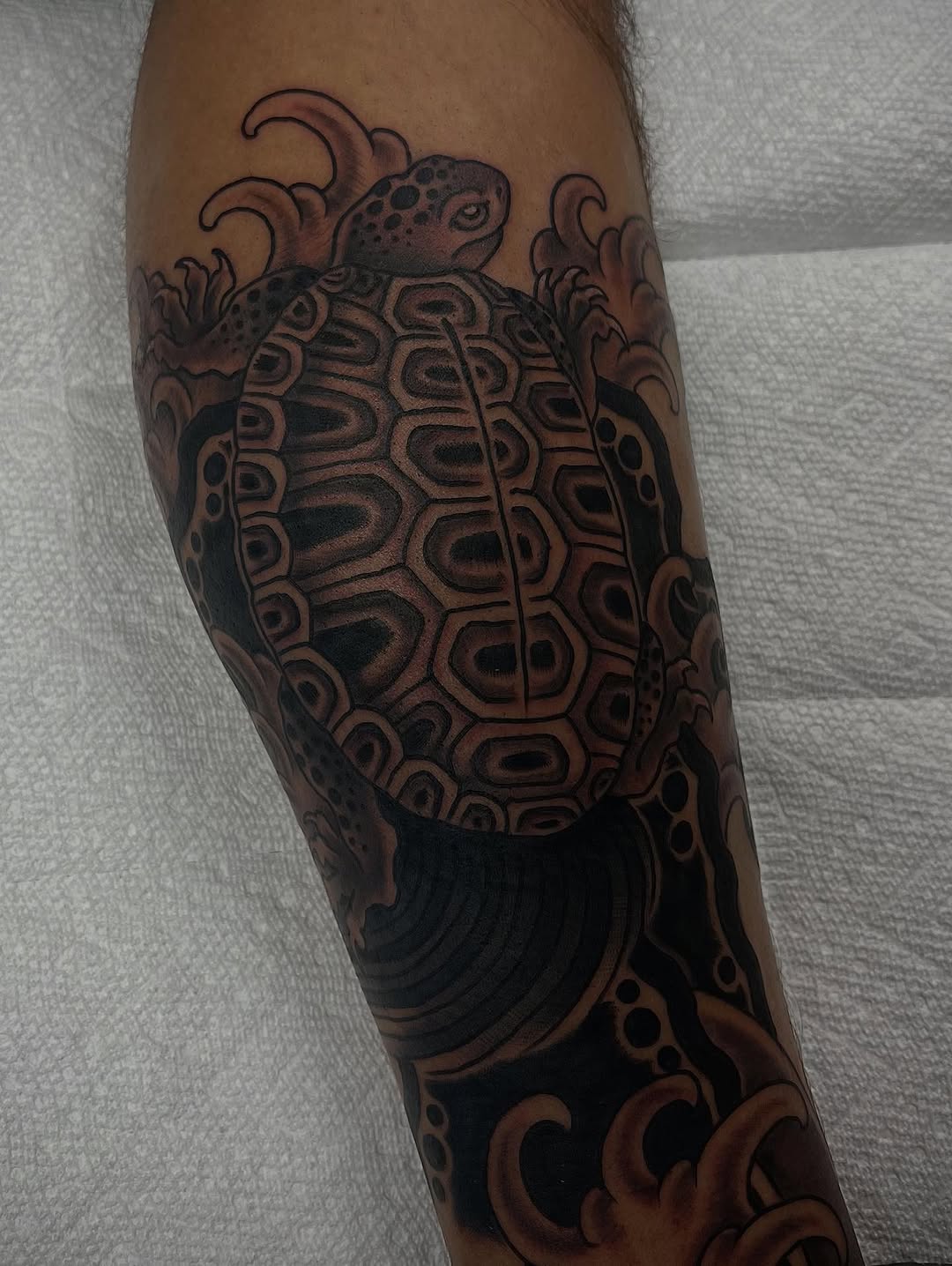 Tattoo by @chrisromolini โ japanese_irezumi, black_and_grey
