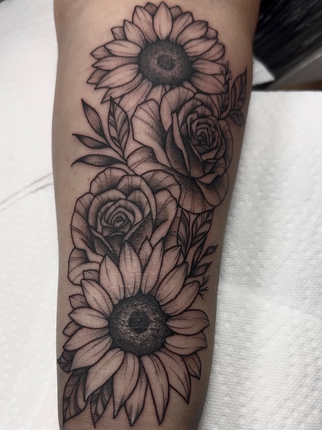 Tattoo by @babytattooer — black_and_grey, illustrative