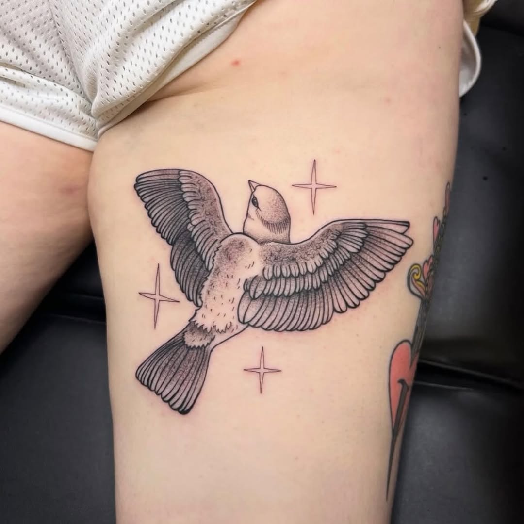Tattoo by @alliemoontattoo — black_and_grey, fine_line
