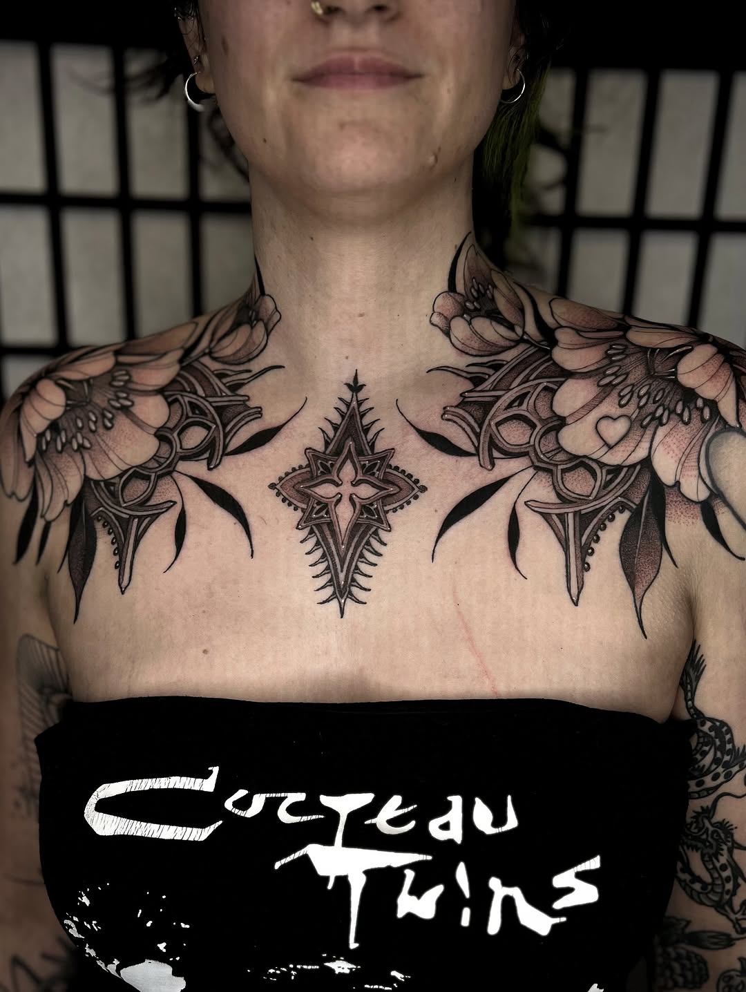 Tattoo by @kayseeshuster — black_and_grey, ornamental