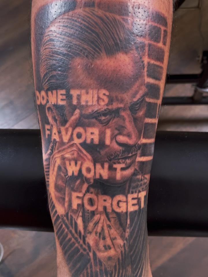 Tattoo by @carlos__macedo โ realism, lettering_script