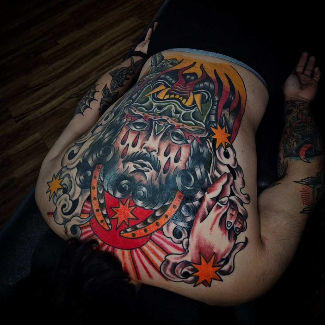 Tattoo by @celinaward — american_traditional, neo_traditional