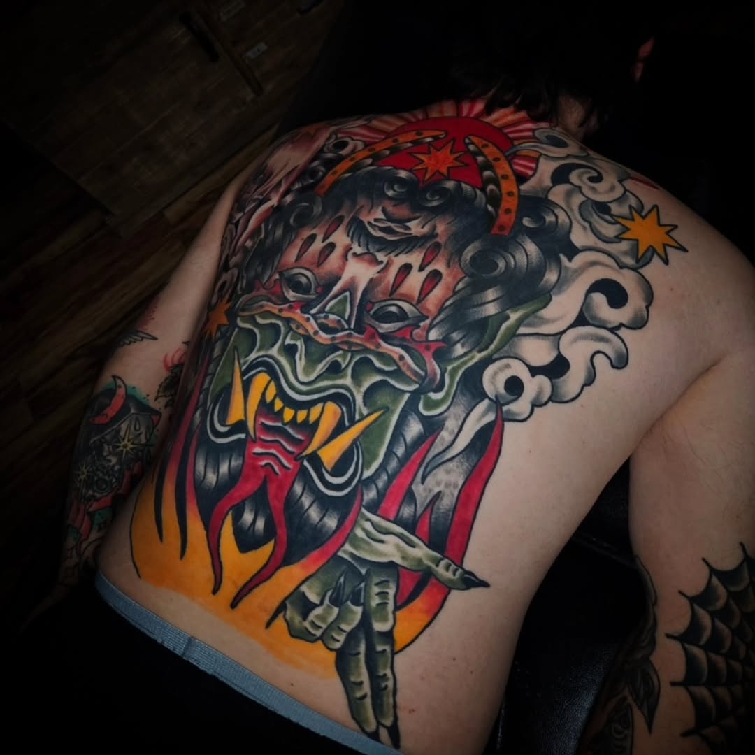Tattoo by @celinaward — neo_traditional, blackwork