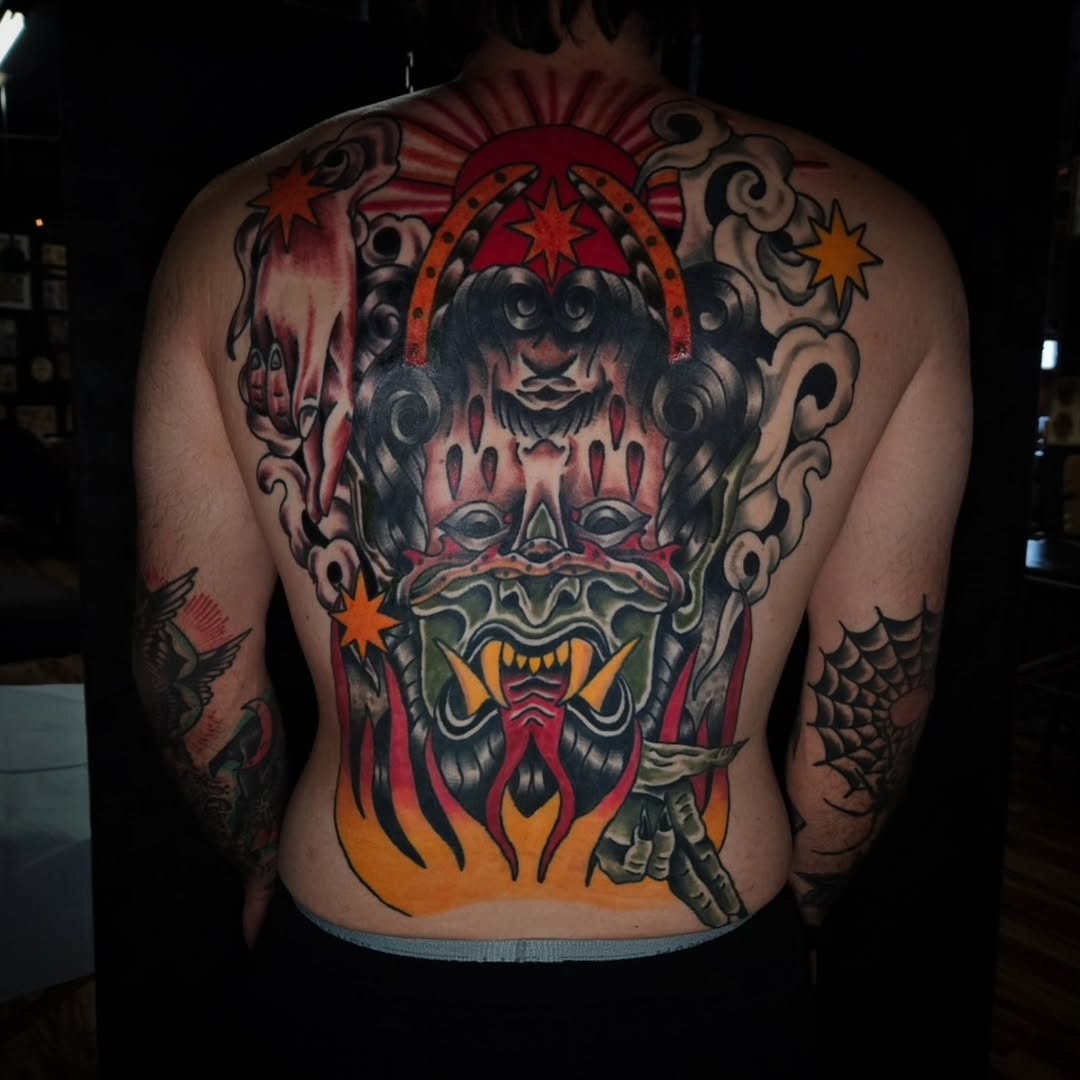 Tattoo by @celinaward — neo_traditional, blackwork