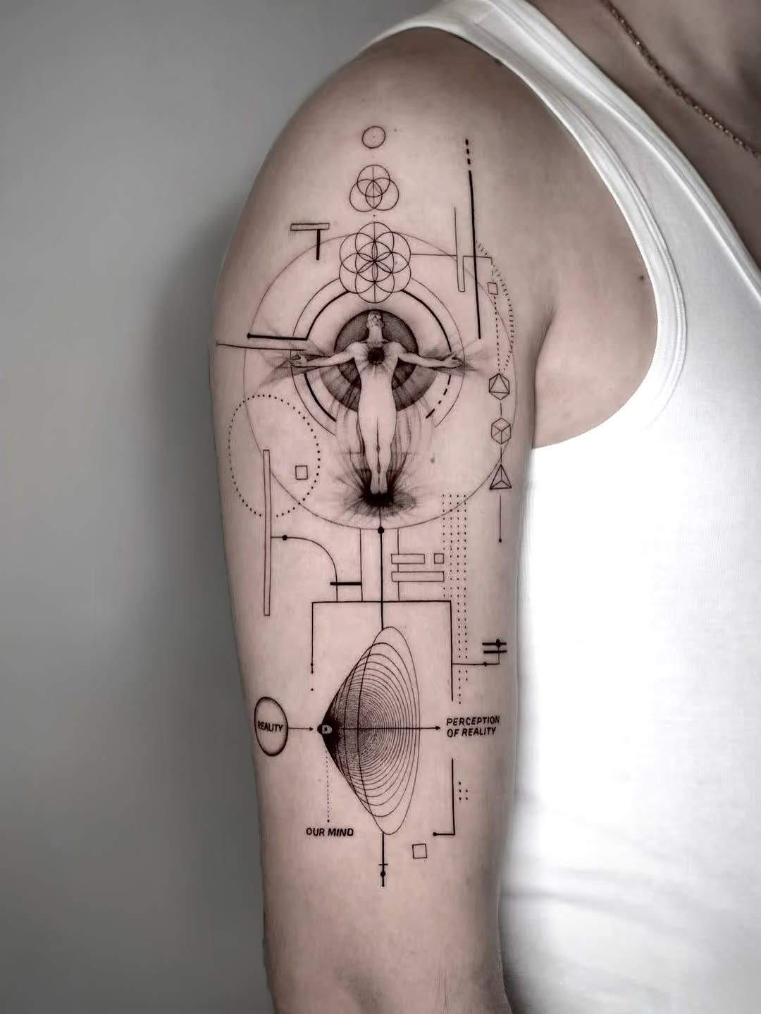 Tattoo by @tapz.zzz — geometric, black_and_grey