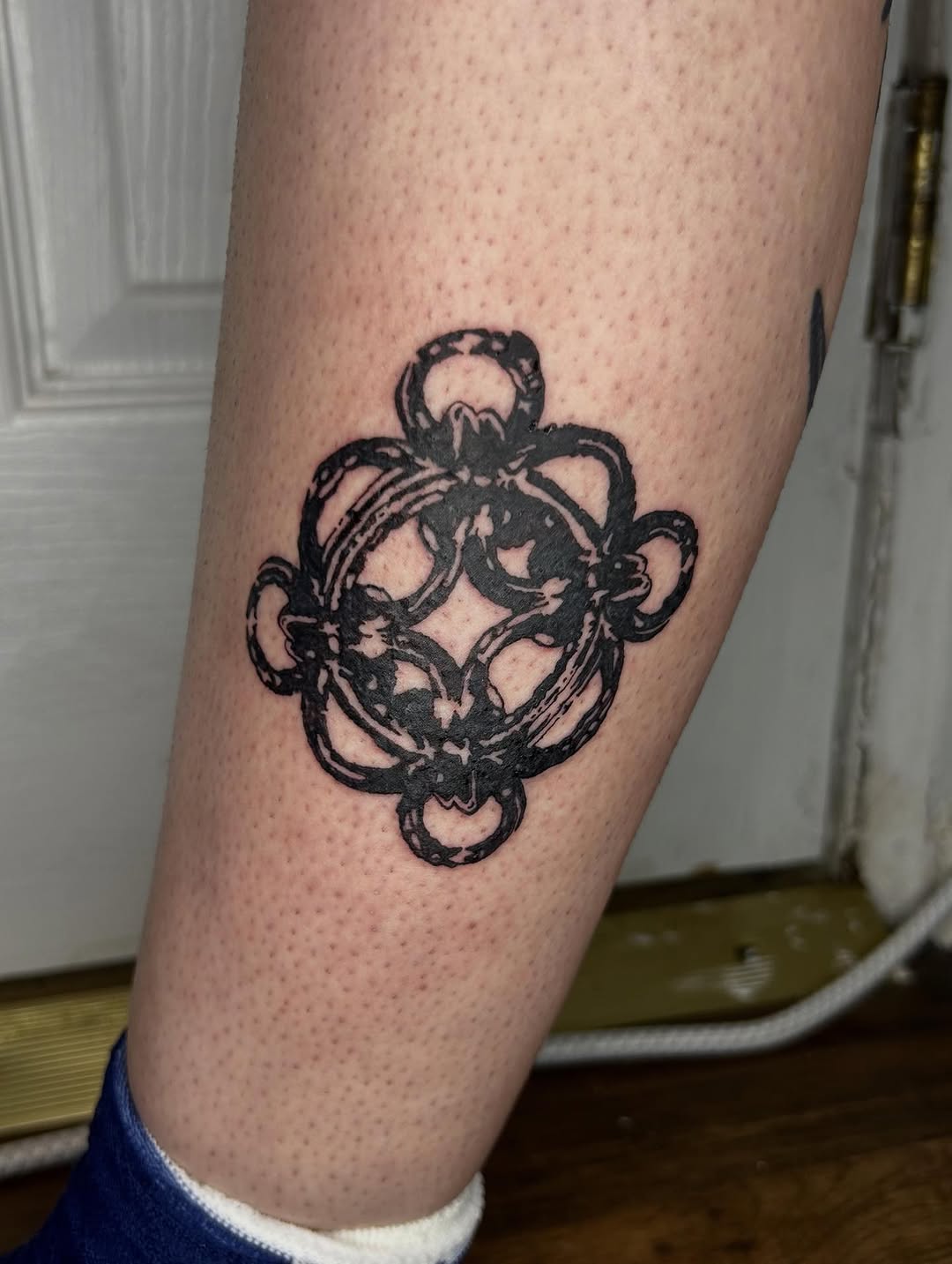 Tattoo by @witnessedhell — blackwork, geometric