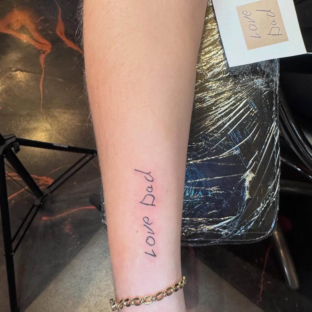 Tattoo by @aaronbeaudette — lettering_script, fine_line