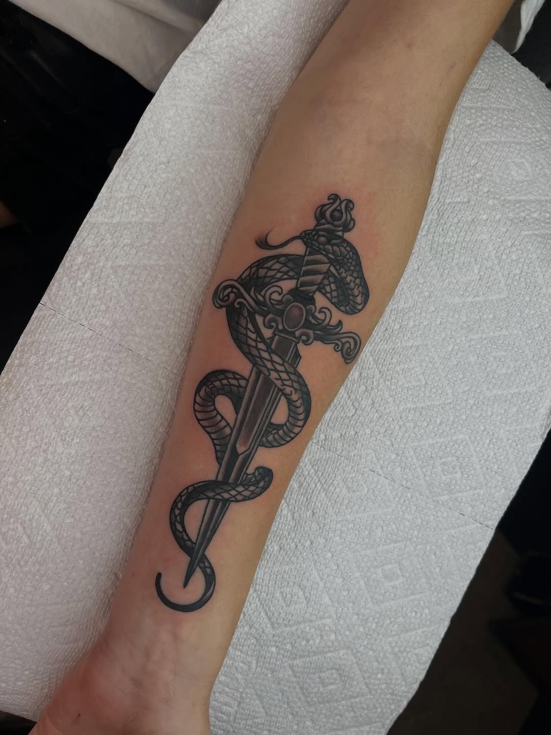 Tattoo by @tattooskii — black_and_grey, realism