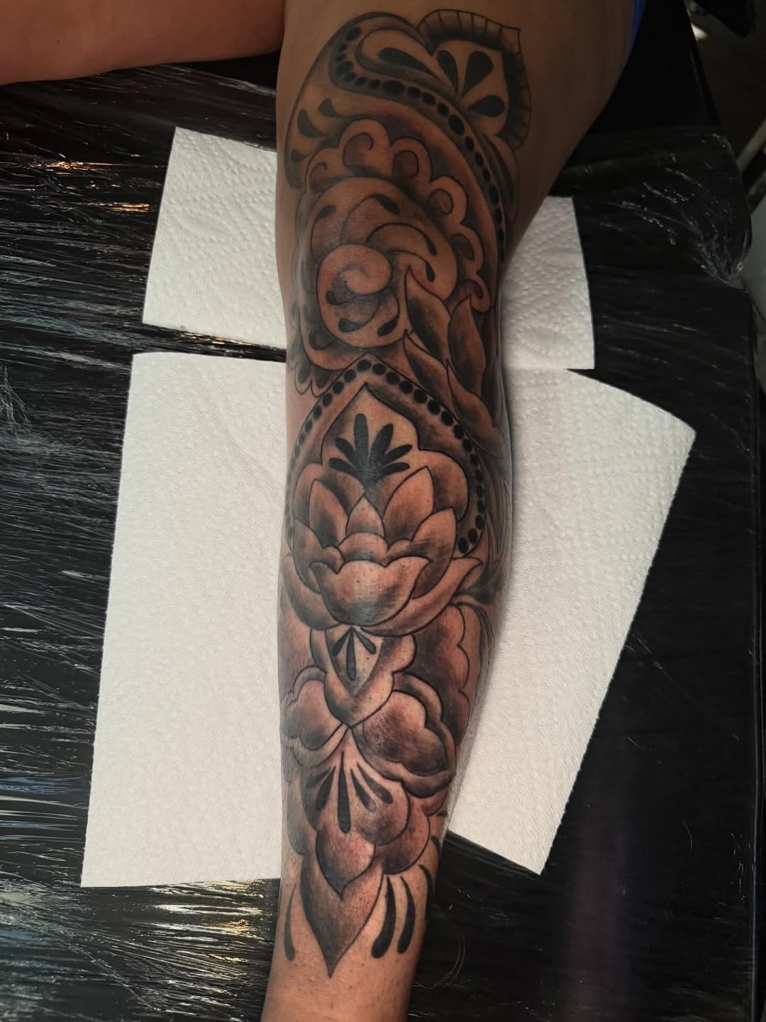 Tattoo by @alchemist_tattoo_shop — black_and_grey, ornamental