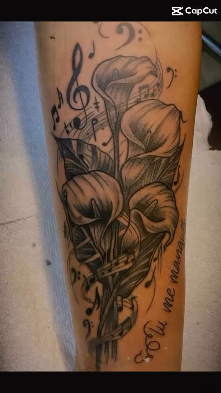 Tattoo by @v.tattooz — lettering_script, black_and_grey