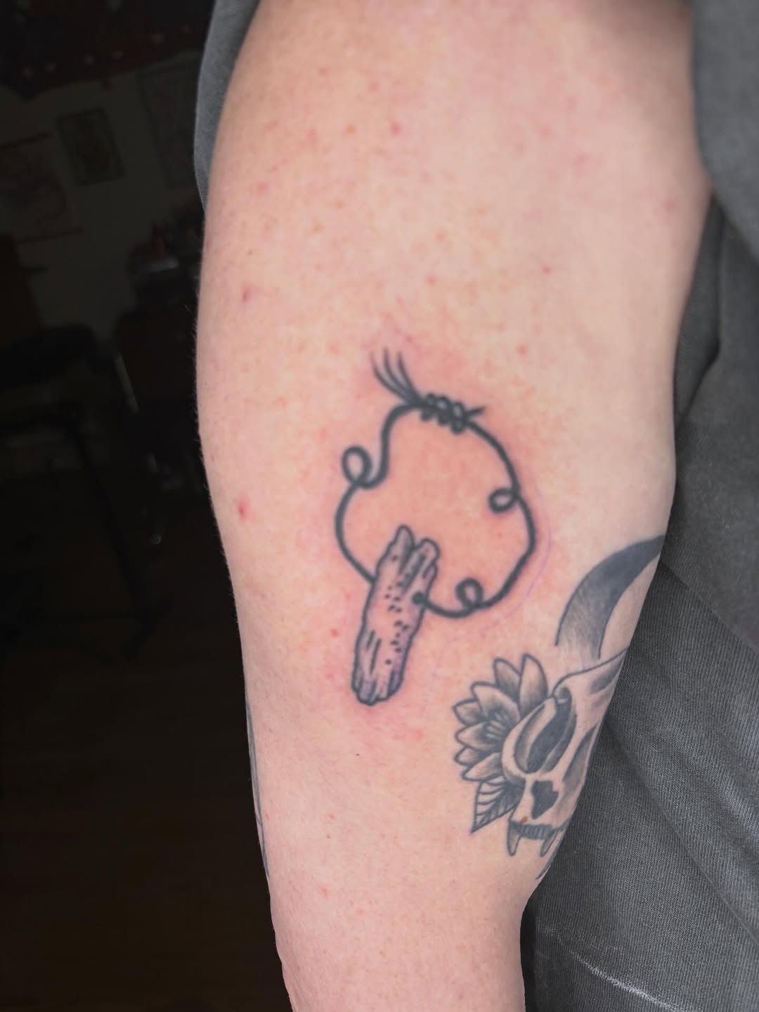 Tattoo by @easy_peezy_pokes โ fine_line, black_and_grey