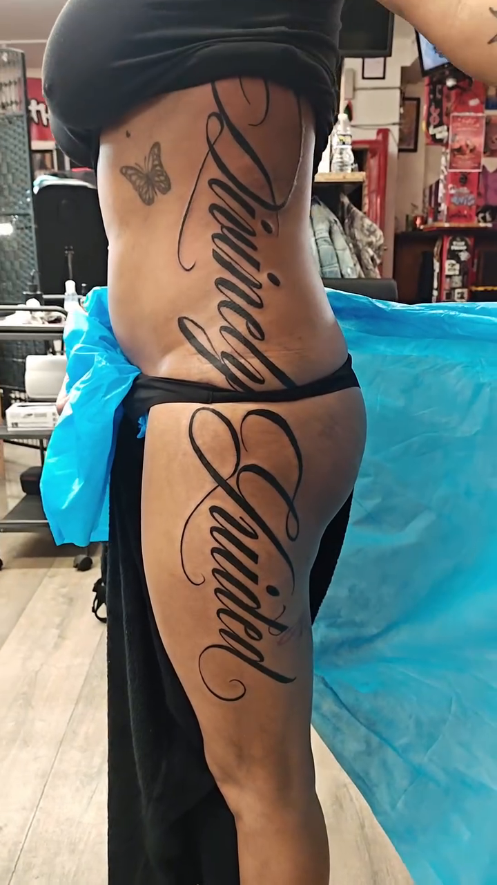 Tattoo by @cvpital โ lettering_script