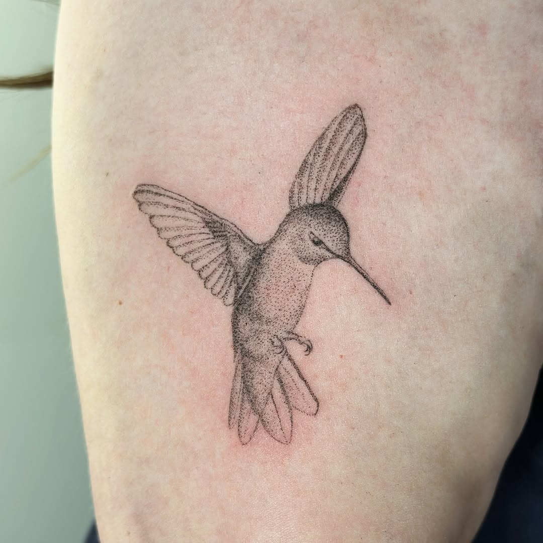 Tattoo by @khk.ttt — dotwork, black_and_grey