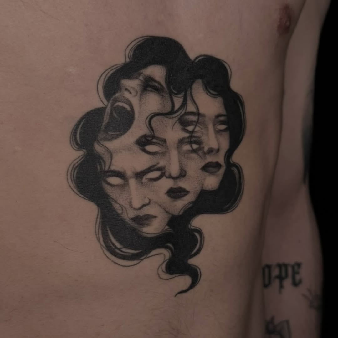 Tattoo by @dnatattoos_ — dark_realism, black_and_grey