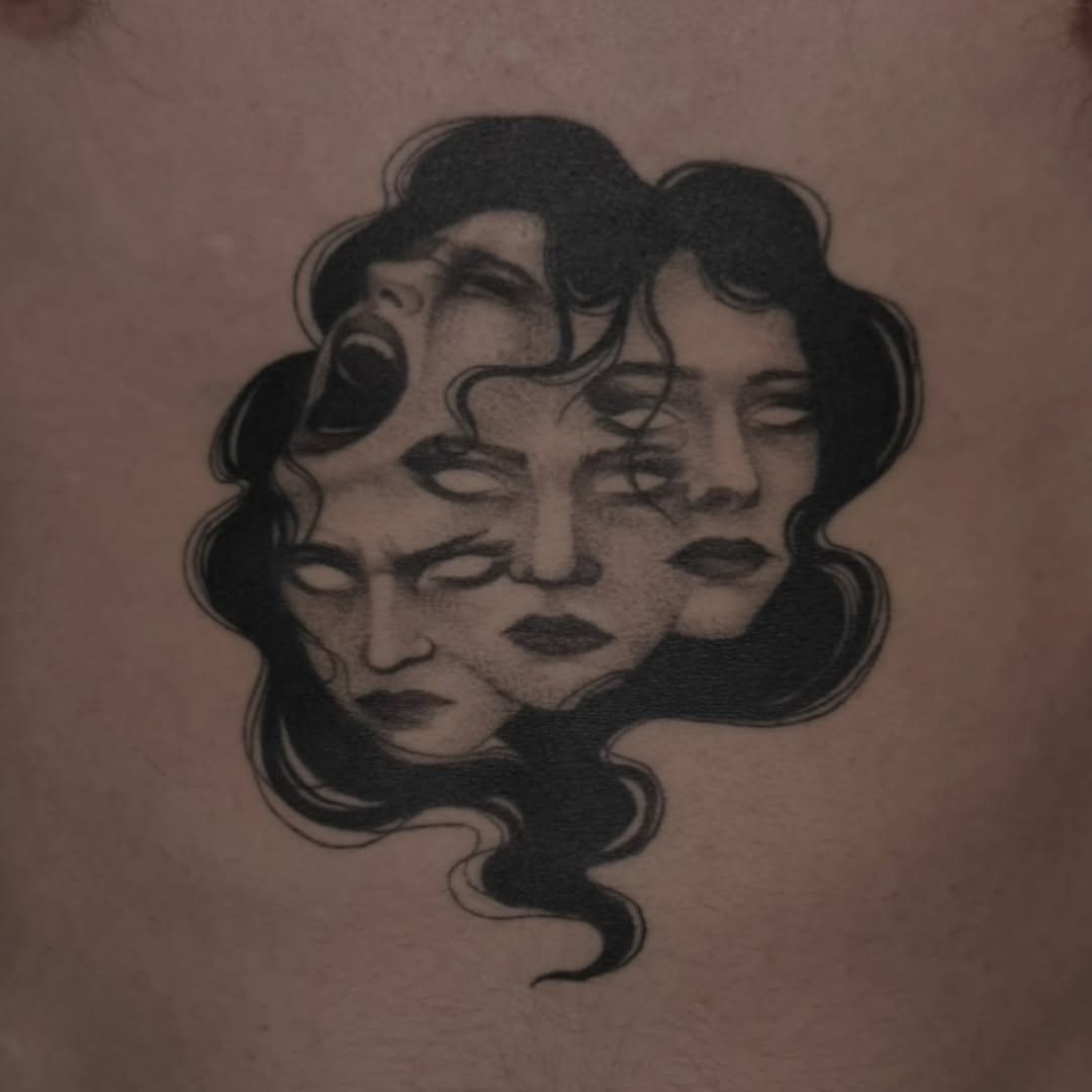 Tattoo by @dnatattoos_ — dark_realism, black_and_grey