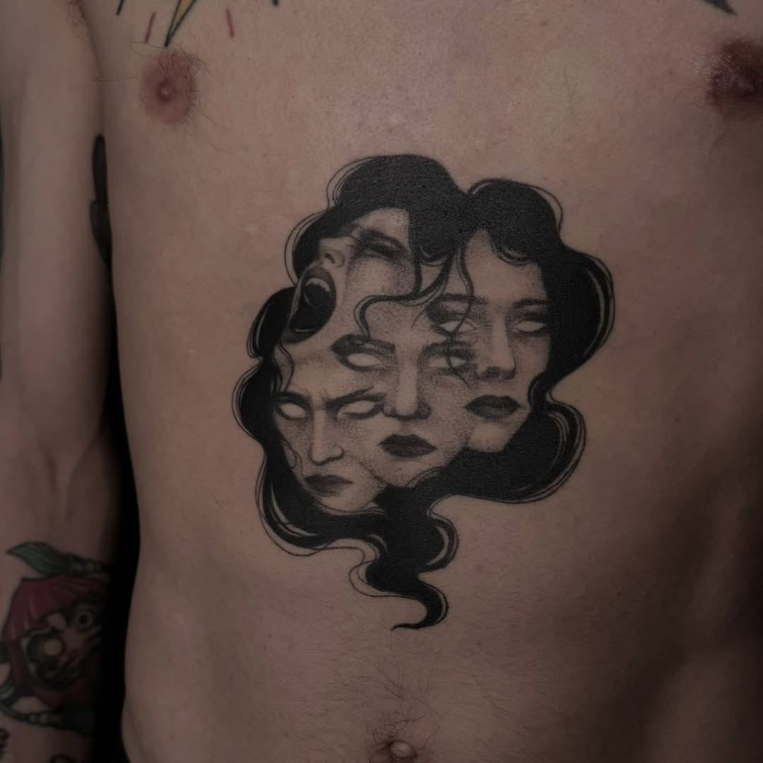Tattoo by @dnatattoos_ — dark_realism, black_and_grey