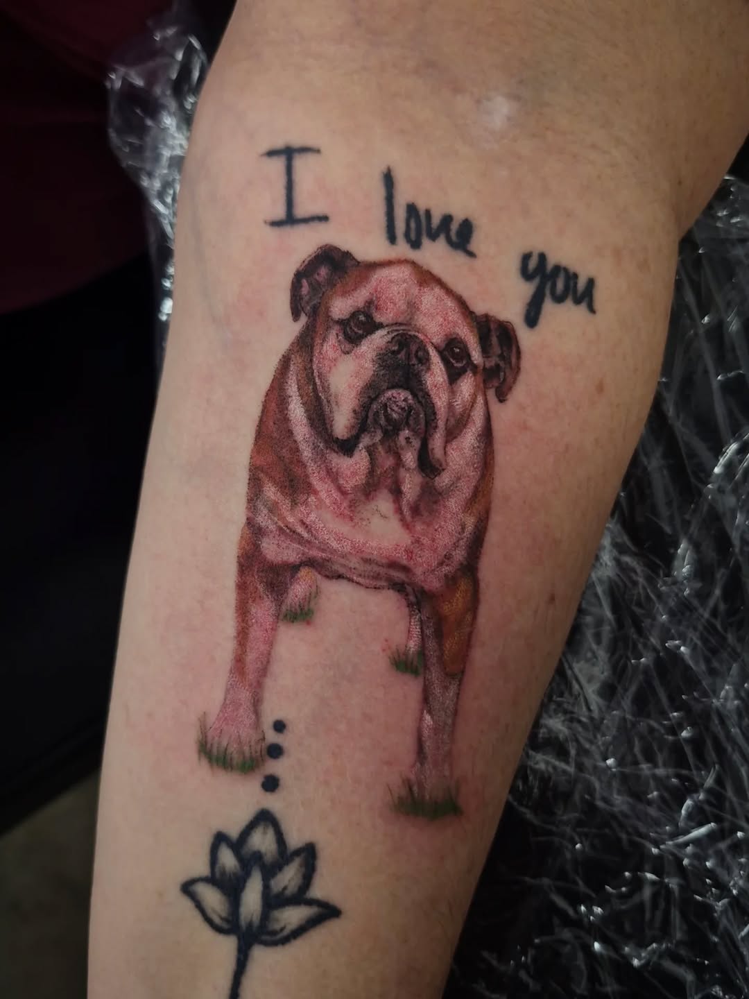 Tattoo by @_lydiathetattoolady — realism, lettering_script