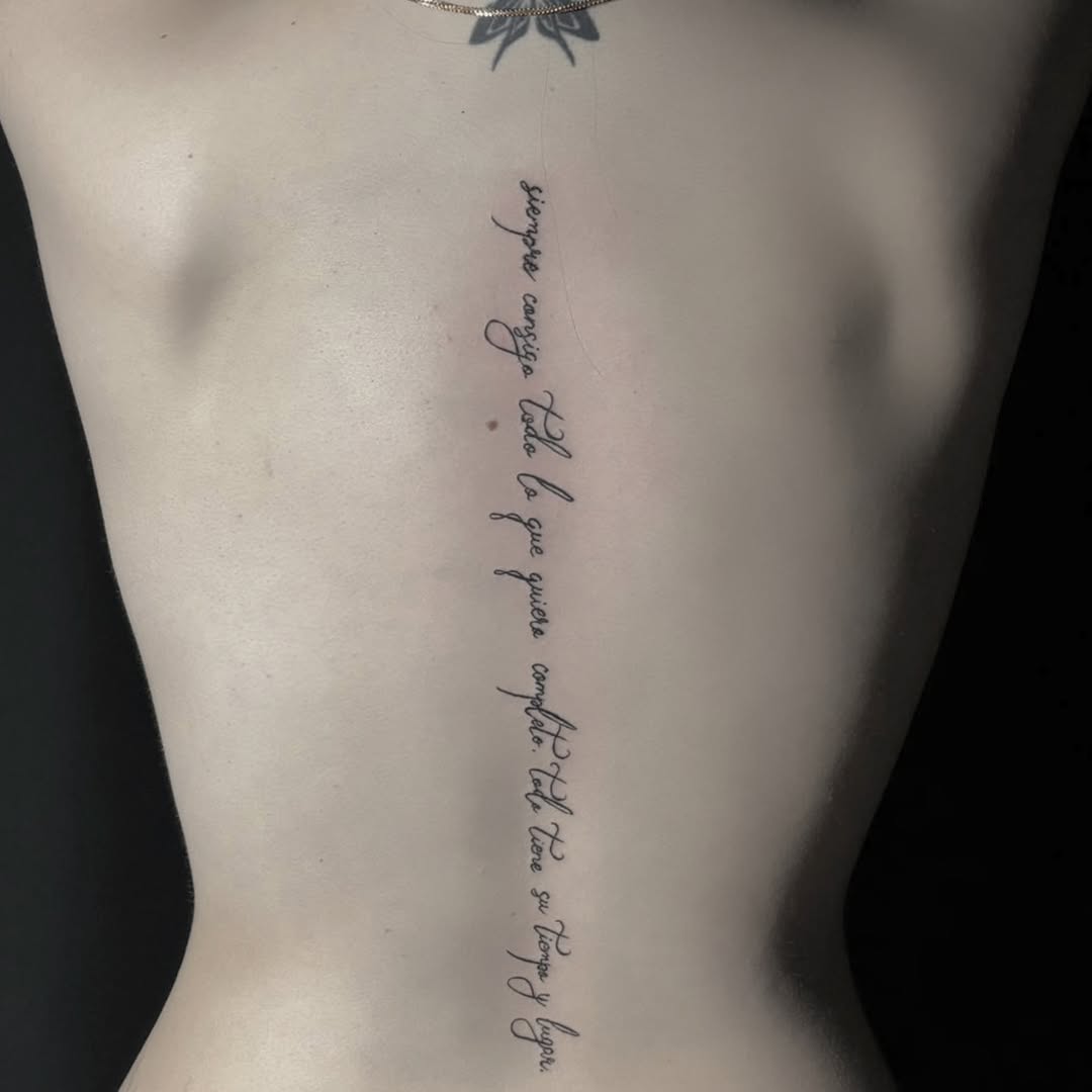 Tattoo by @dori.tatt — lettering_script, fine_line