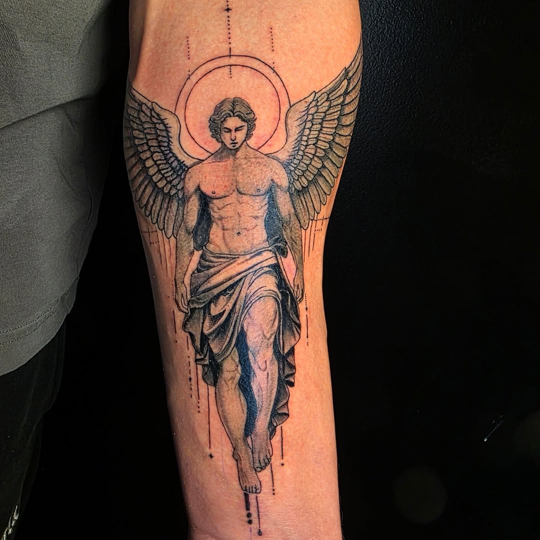 Tattoo by @lucidvisiontattoos — realism, black_and_grey