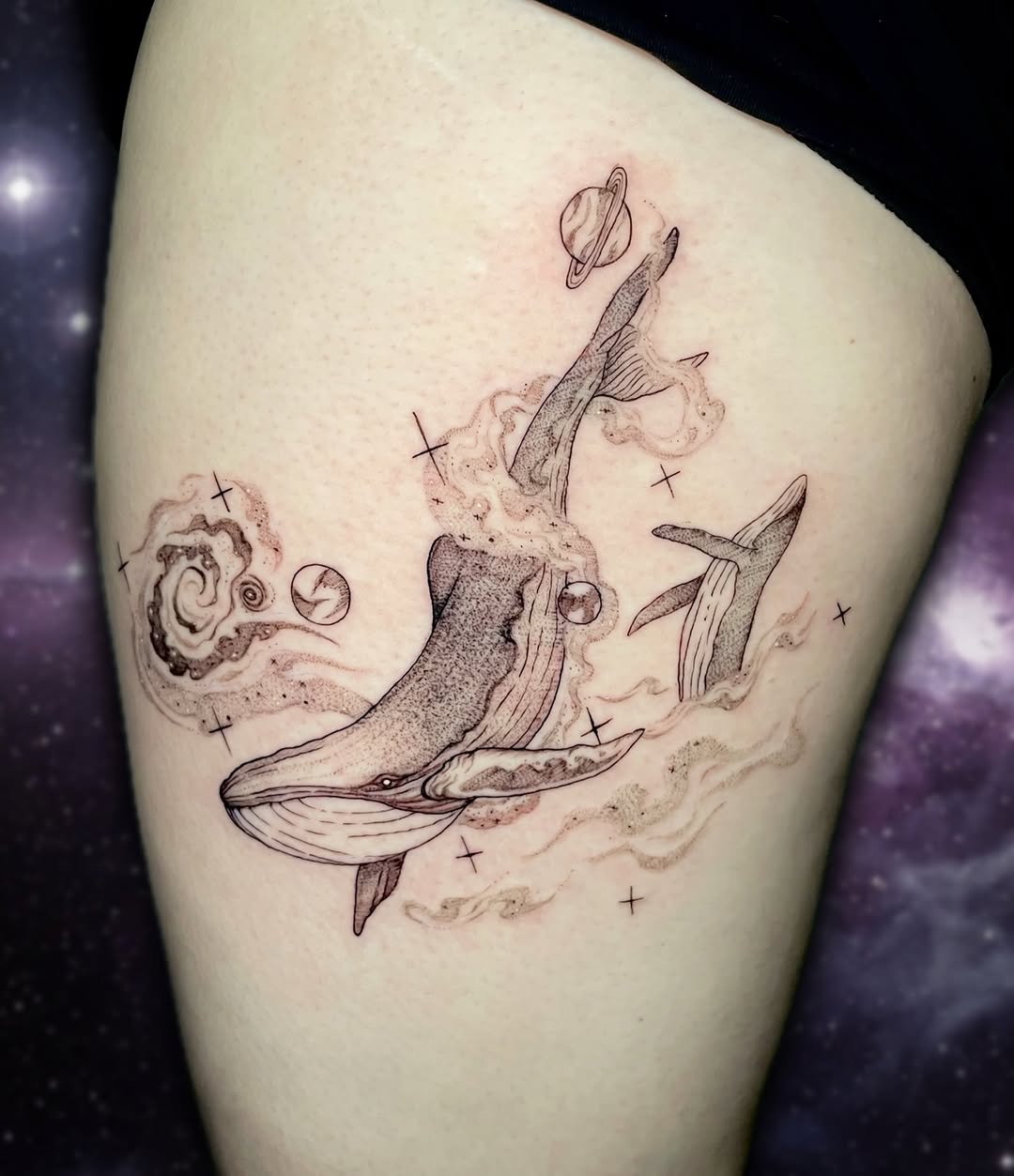 Tattoo by @theghouligan โ black_and_grey, dotwork