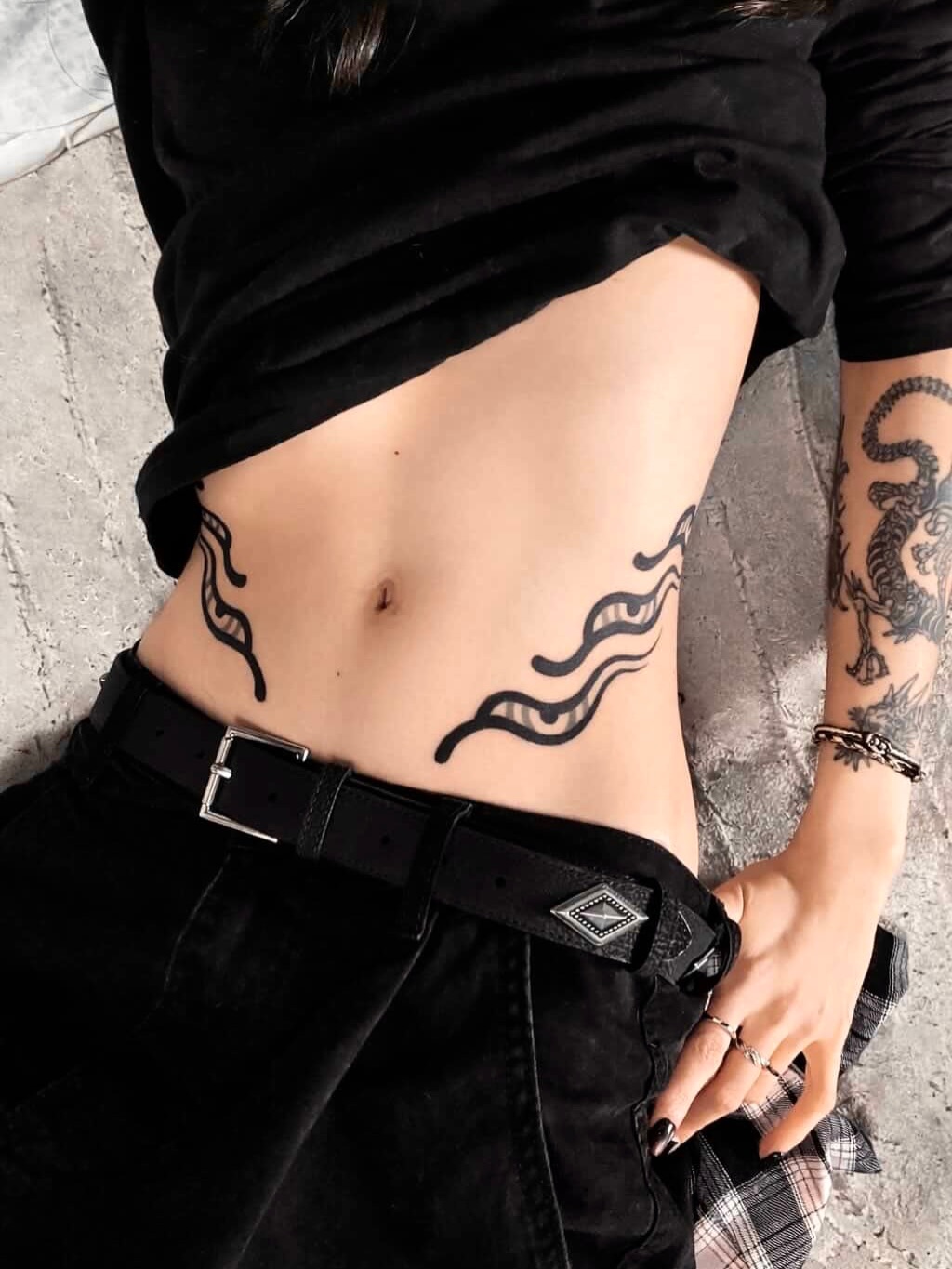 Tattoo by @fishermaaaaaaaan — blackwork, illustrative