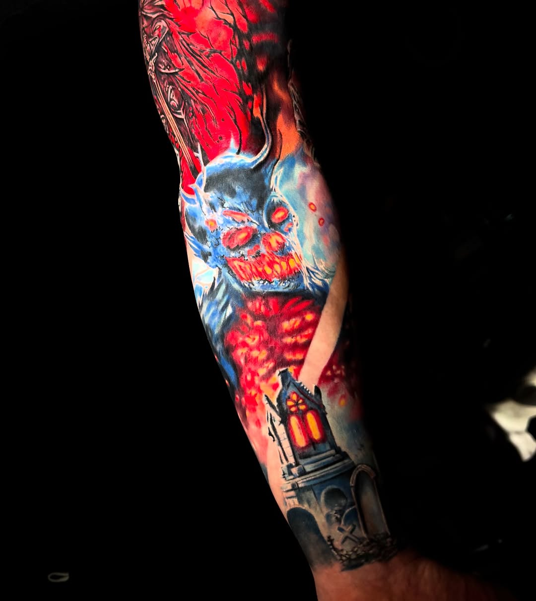 Tattoo by @kamil_inki — dark_realism, trash_polka