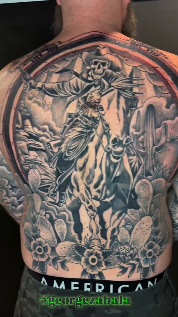 Tattoo by @georgezabala — black_and_grey, illustrative