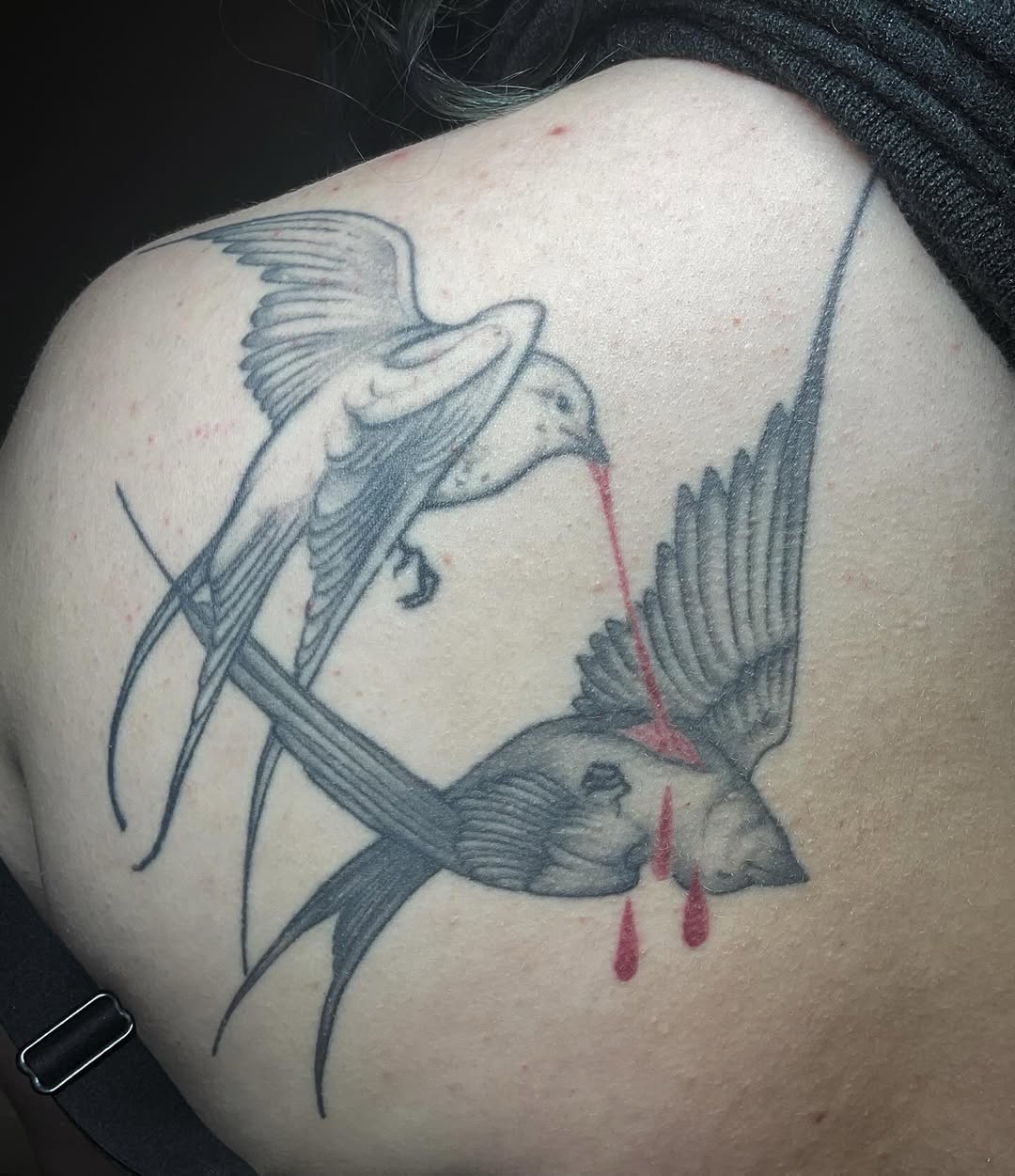 Tattoo by @stefany.m.p — illustrative, black_and_grey