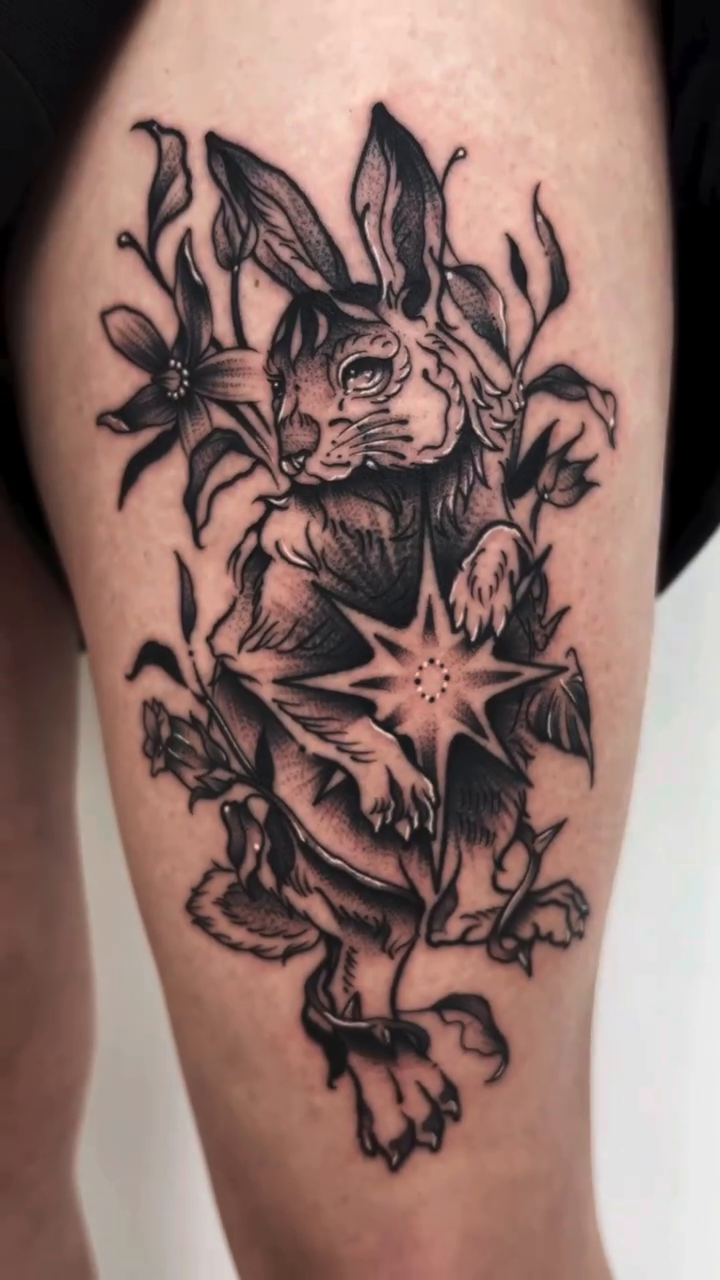 Tattoo by @jadeddesireetattoo — blackwork