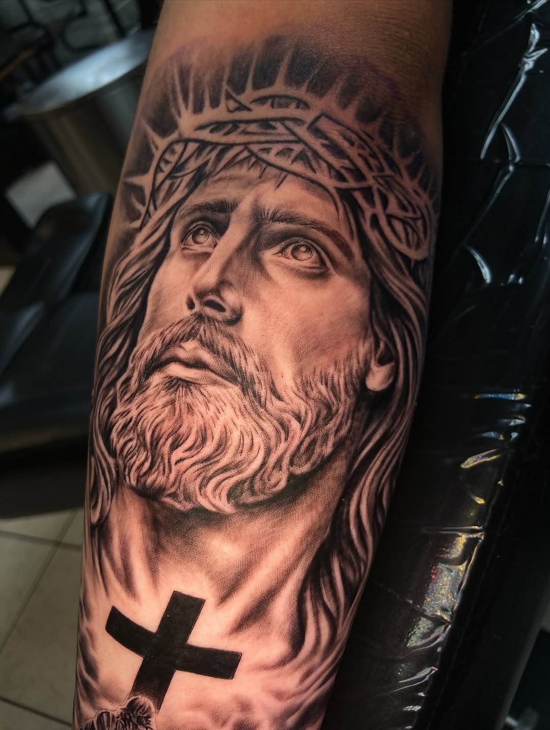 Tattoo by @yuyuicyink โ realism, black_and_grey