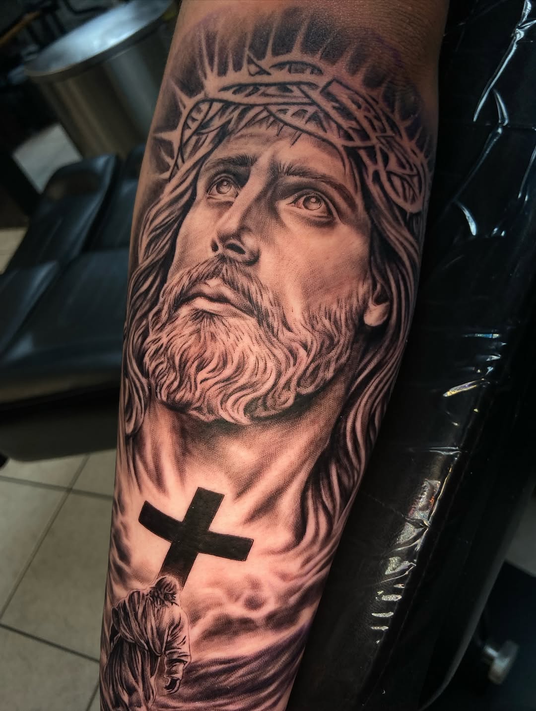 Tattoo by @yuyuicyink โ realism, black_and_grey