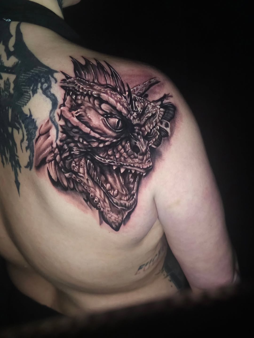 Tattoo by @fromthefiretattoo605 — realism, black_and_grey