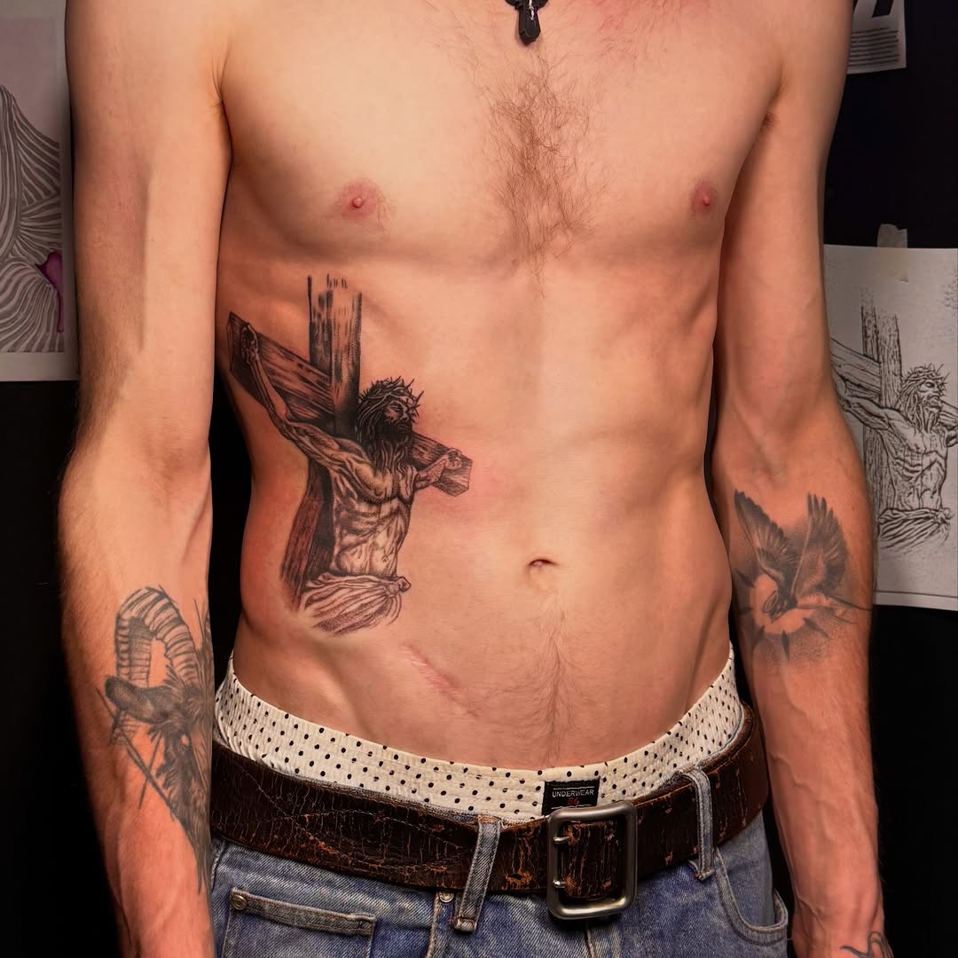 Tattoo by @monk_tattooart — black_and_grey, realism